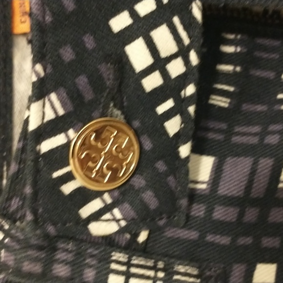 Tory Burch Navy Conner tab front skinny Pants - Picture 3 of 5